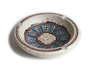 Greek Ceramic Handmade Painted Ashtray