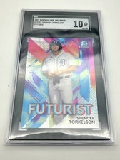 2021 Bowman Chrome Mega Box Spencer Torkelson Futurist Insert SGC 10 Tigers 