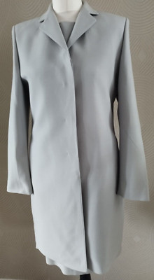 St Michael Vintage Elegant Reine Wolle Damen Kleid und Sakko Anzug Gr Uk 10