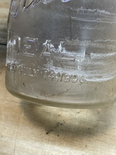 Vintage Ball Eclipse Weite Öffnung Quart Einmachglas Draht Seite Klar Ohne Deckel - Bild 5 von 5