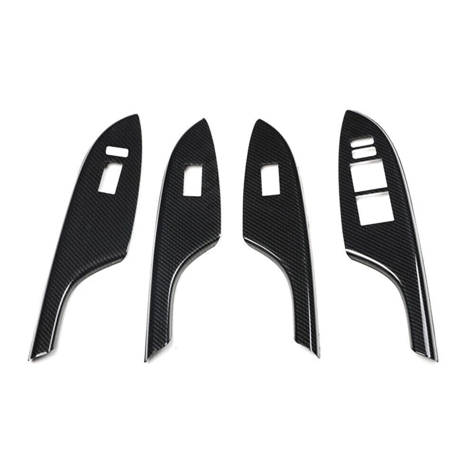 For Toyota Corolla 2007-2013​ Window Lift Switch Panel Cover Carbon Fiber Trim — 第 2/4 张图片