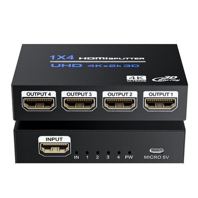 Bolaazul 4K HDMI-Splitter 1 in 4 Out, HDMI Gleichzeitig Mirror Adapter