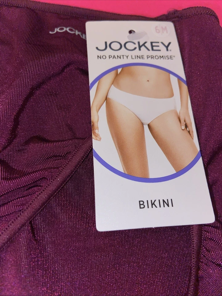 Jockey Burgundy Microfiber Women’s Bikini Panties / Medium - Image 2 of 4