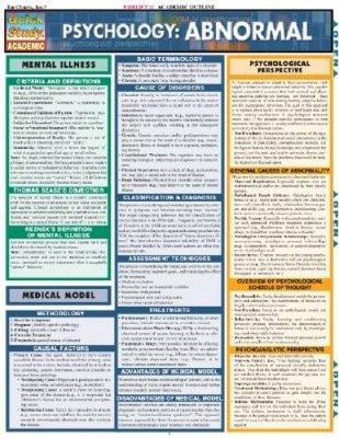 Psychology: Abnormal (Quickstudy: Academic) - Pamphlet - VERY GOOD