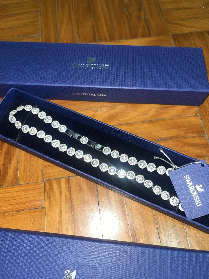 Swarovski Angelic 38/42 Cm Collana Unisex con Cristalli Placcatura Rodio-Bianca - Imagen 4 de 4