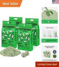 Tofu Cat Litter, Natural Kitty Litter Strong Clumping Flushable Cat Litter Pe...