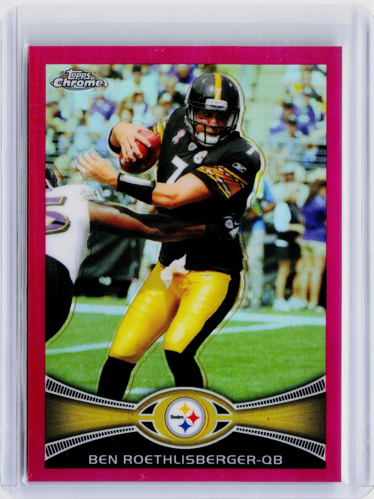 2012 TOPPS CHROME REFRACTOR PINK #182 - BEN ROETHLISBERGER #ED 097/399