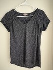 Vintage Juicy Couture Women’s Dark Gray Babydoll Knitted Top Y2K Size Small