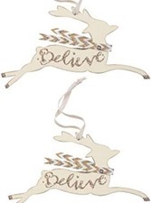 Cottagecore Reindeer Christmas Ornaments, Farmhouse Deer Decor for Holiday De...