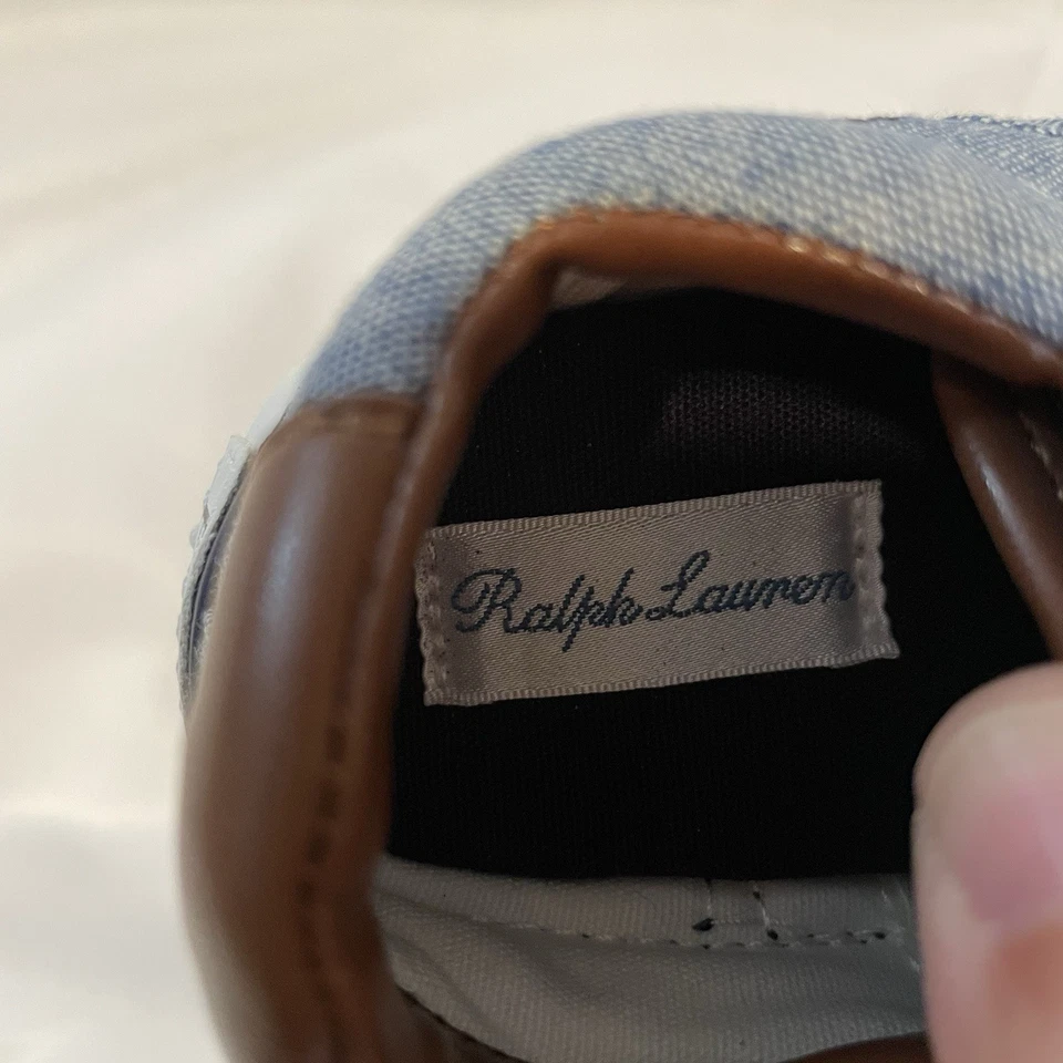 Polo Ralph Lauren Bebé Niños Layette Vaughn Zapatos de Cuna Talla 4 EE. UU. Suela Suave Foto 4 de 4
