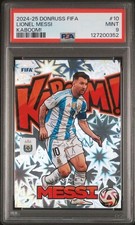 LIONEL MESSI 2024-25 DONRUSS FIFA KABOOM #10 PSA 9 MINT ARGENTINA