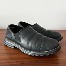UGG Westside Women's Leather Comfort Slip-On Loafers Black Shearling Lining Sz 9