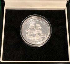 2020 British Virgin Islands (BVI) 2oz Silver Mayflower 400th Anniv -UHR