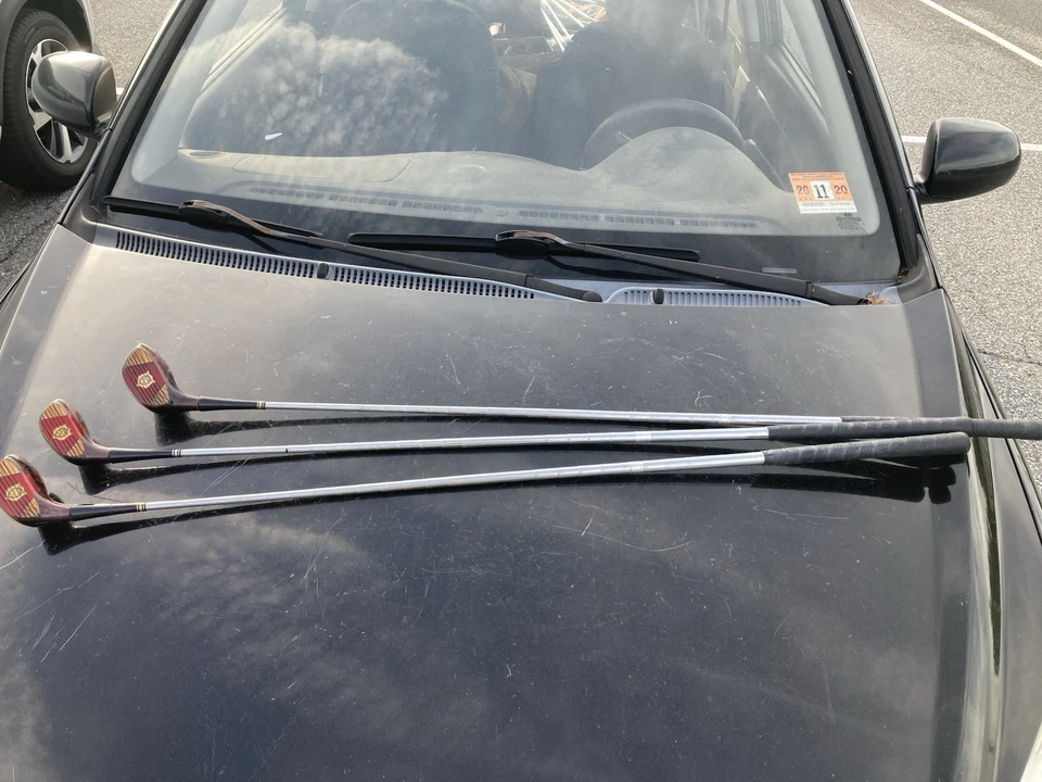 Vintage Golf Walter Hagen Wood Driver Lot Of 3 Black & Red 1,3,4 Wood Right hand - Image 2 of 4