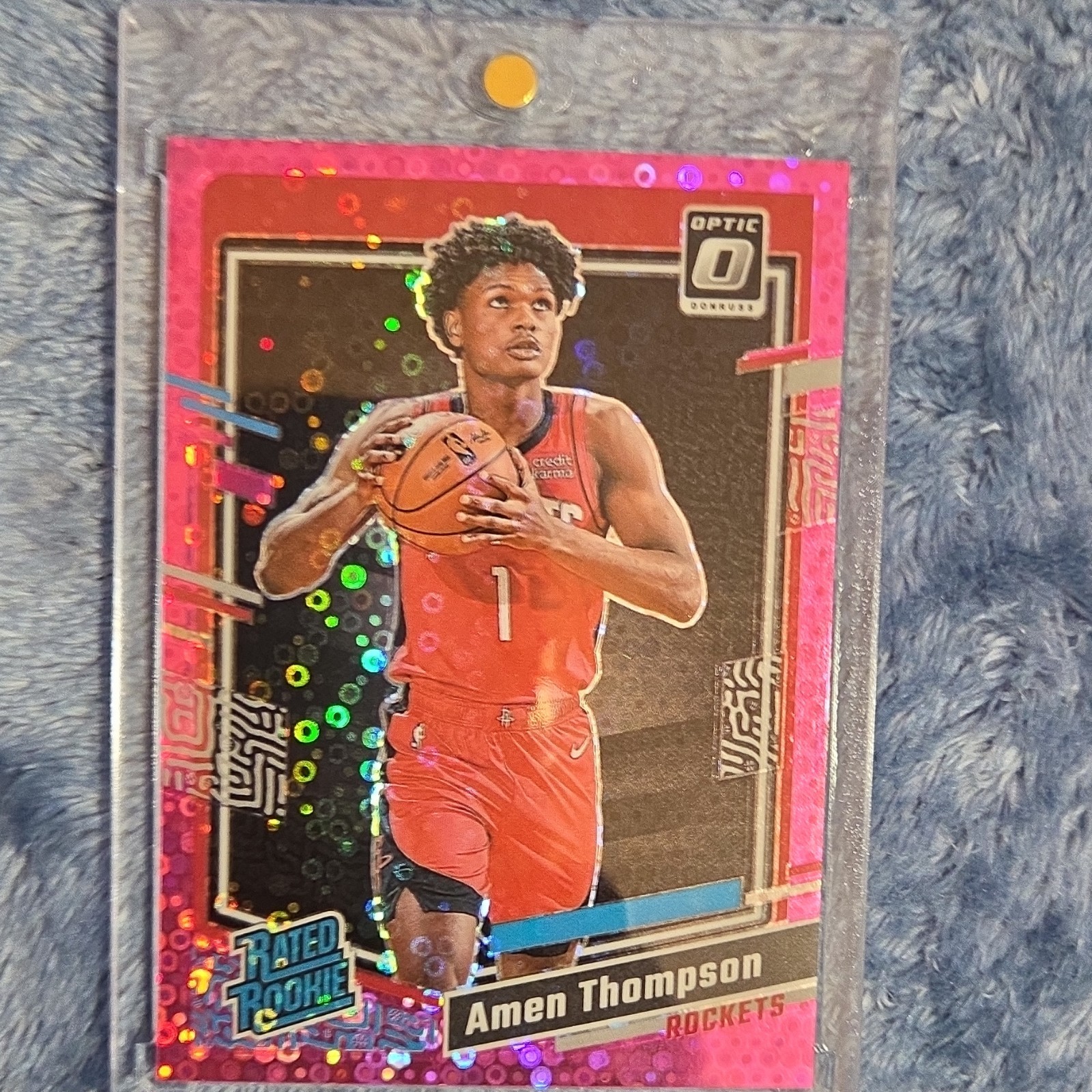 2023-24 Panini Donruss Optic Amen Thompson Pink Fast Break Prizm 02/25 (RC)
