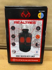 Realtree Adult Heated Vest Liner with Rechargeable Power Bank--Men M--Woman L