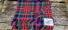 Vintage 100% Wool Tartan Check Plaid Picnic  Travel Blanket Rug  by Kayso 42x62"