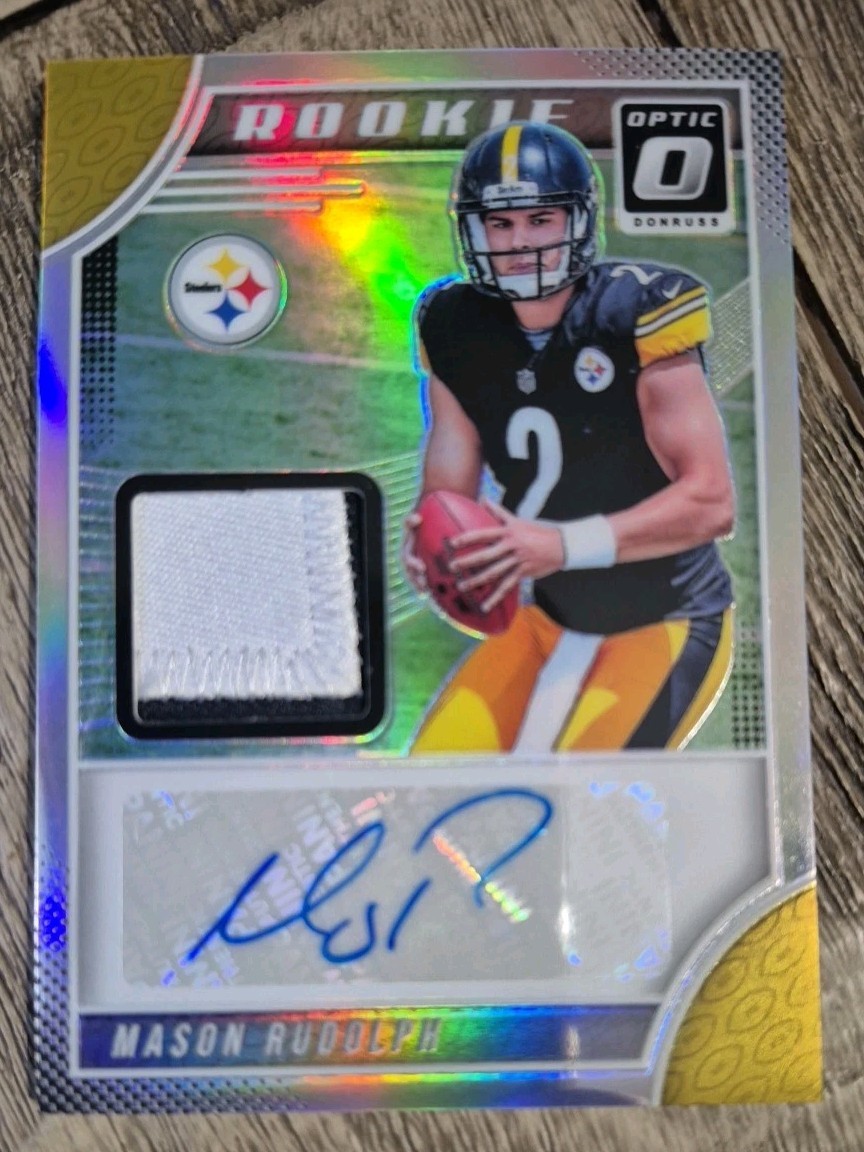2018 Donruss Optic Mason Rudolph Rookie (RC) Auto/Jersey/Relic 16/35 Steelers