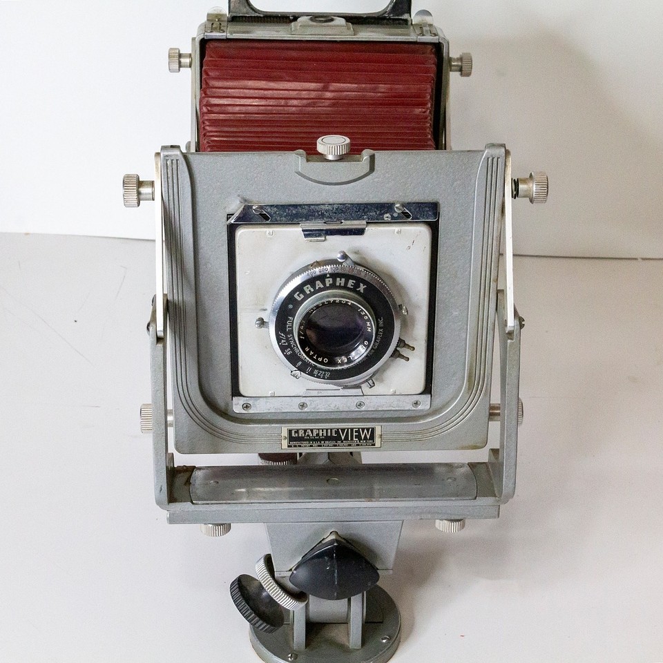 GRAFLEX Graphic View 4x5 Large Format Camera - Wollensak Graphex 135mm ...