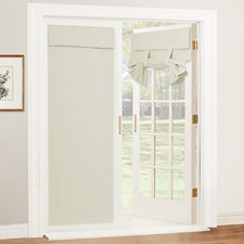 RYB Home Thermal Insulated French Door Curtain - Privacy Protect 30x69 Light Bei