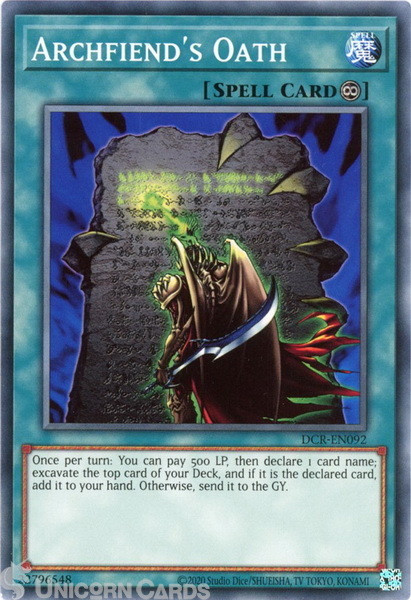 DCR-EN092 Archfiend's Oath :: Common 25th Anniversary Edition Mint YuGiOh Card