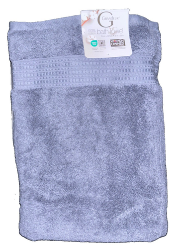 Grandeur blue Bath Towel 100% Cotton 76x147cm OEKO-TEX Solid Plain REF00630