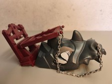 Drachenkopf mit Kette + Halterung zu 4836 Drachenburg Playmobil 907