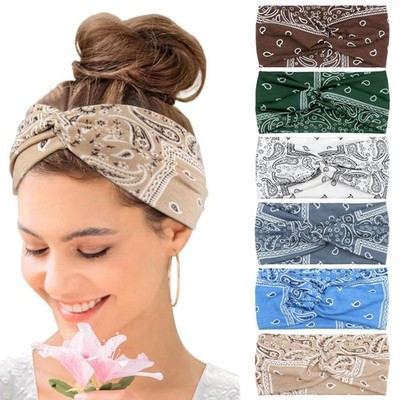 Haarband Set für Damen - 6 Boho Stirnbänder in verschiedenen Farben