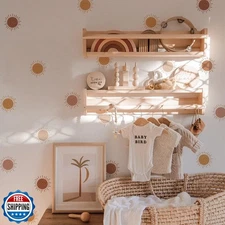 funlife Peel and Stick Boho Sun Wall Decals, Self Adhesive Sunshine Wall Stic