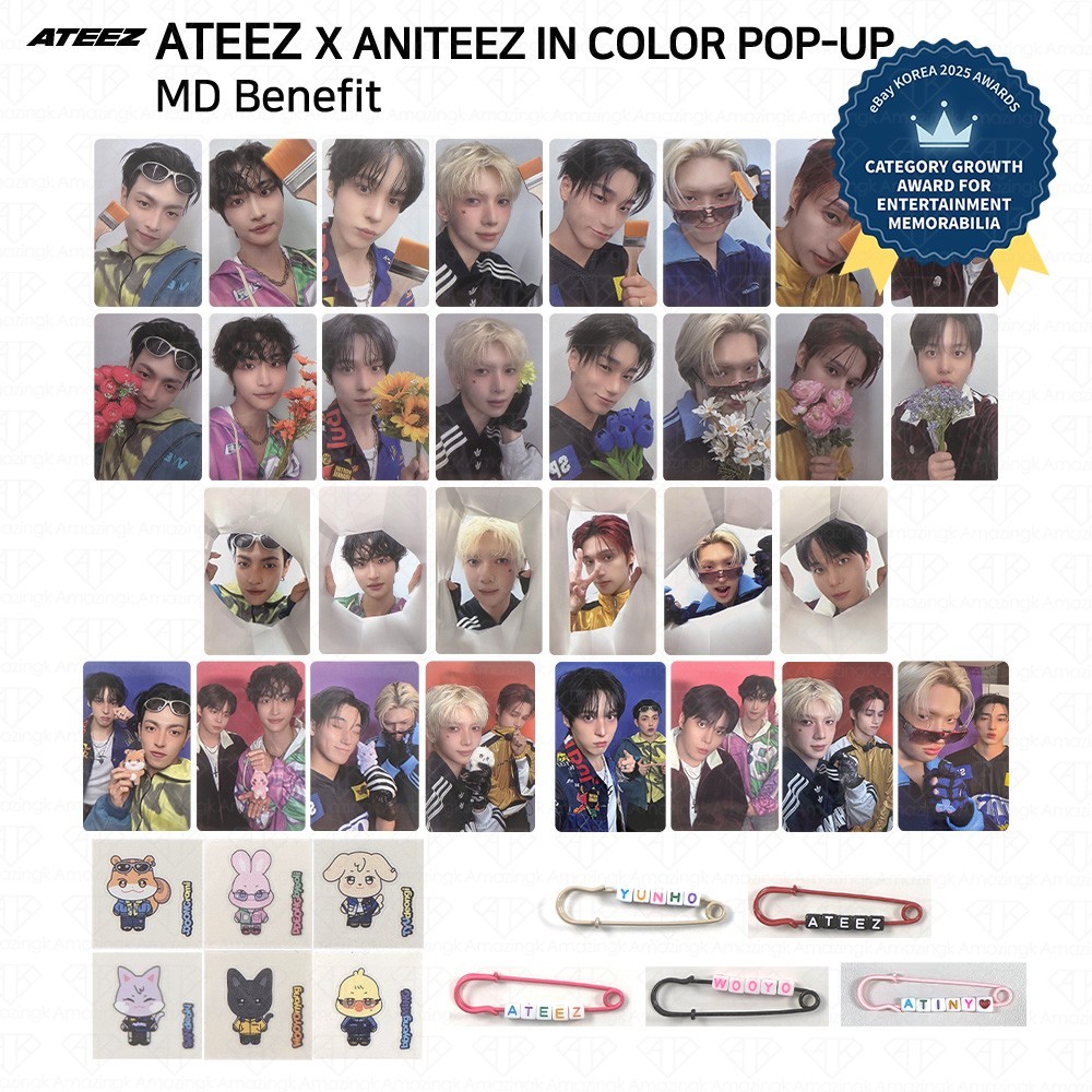 ANITEEZ POPUP IN COLOR ユニット トレカ コンプリート ATEEZ x ANITEEZ POP-UP STORE ANITEEZ In Color MD Reward Benefit