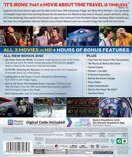 Back to the Future Trilogy (Blu-ray, 4-Disc Set) 30 Anniversary w/slip Like new!