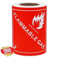 100pc 4x4 Inch Square Flammable Gas Indication Stickers Smart Tags Paper