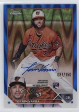2023 Topps Chrome Update Blue RayWave Refractor 87/150 Terrin Vavra Auto oh8