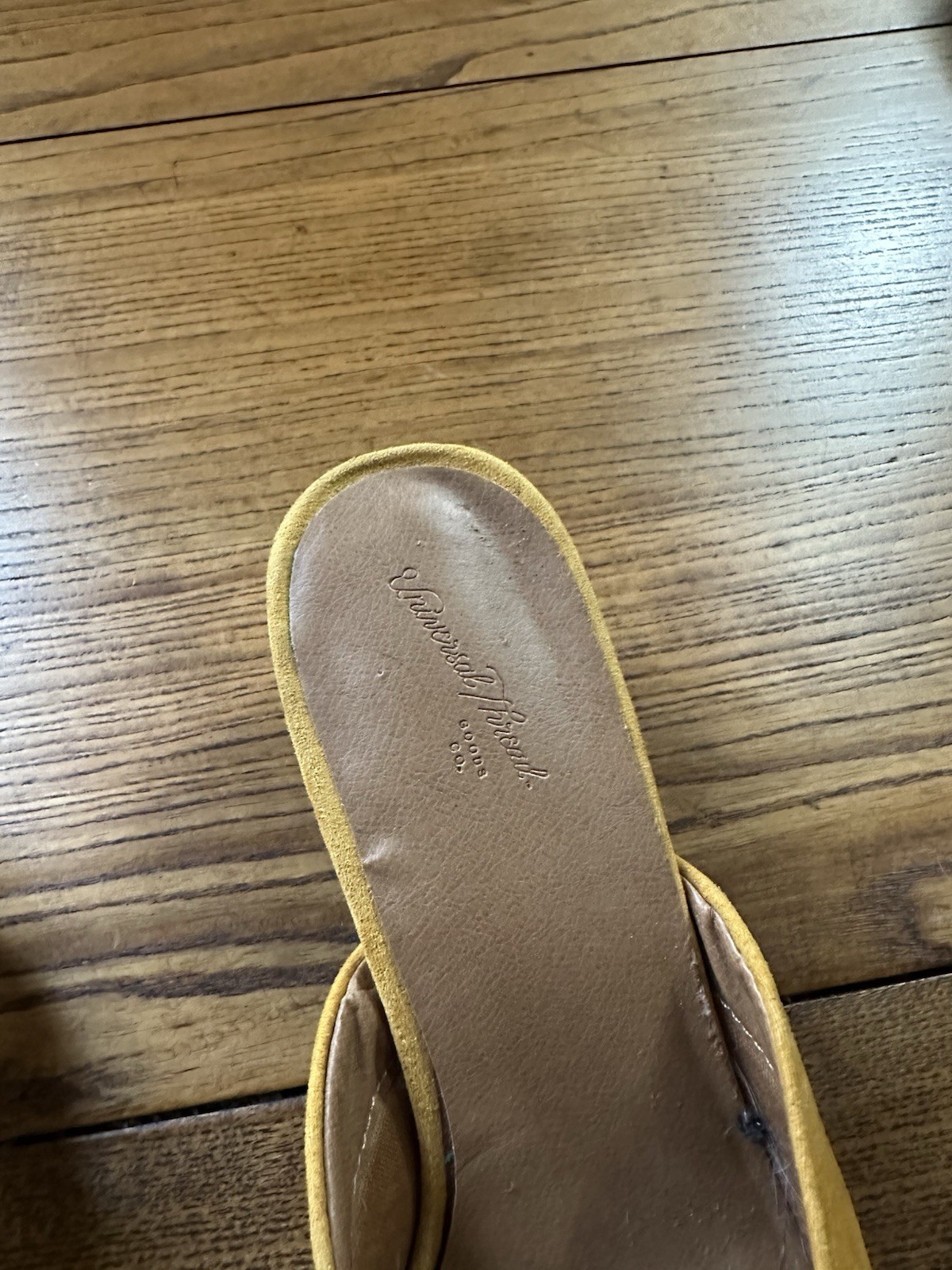 Y2K Universal Thread Mustard Yellow Slides Mules … - image 3