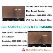 ASUS Zenbook S 16 UM5606W-ARJ108WSM 2.8K 120Hz Assembly OLED Screen Replacement