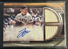 2025 Topps Museum Collection Logan Webb 299/299 Dual Swatches Autograph Giants