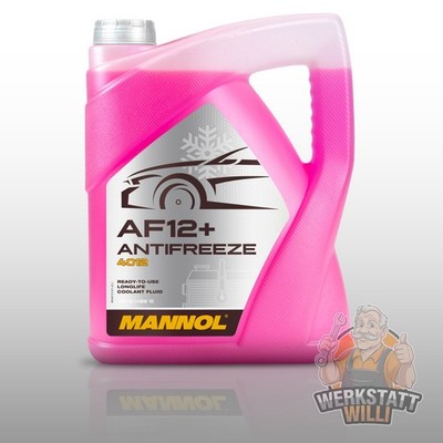 5L LITER MANNOL KÜHLERFROSTSCHUTZ ROT AF12+ G12+ -40°C KÜHLMITTEL FERTIGMIX