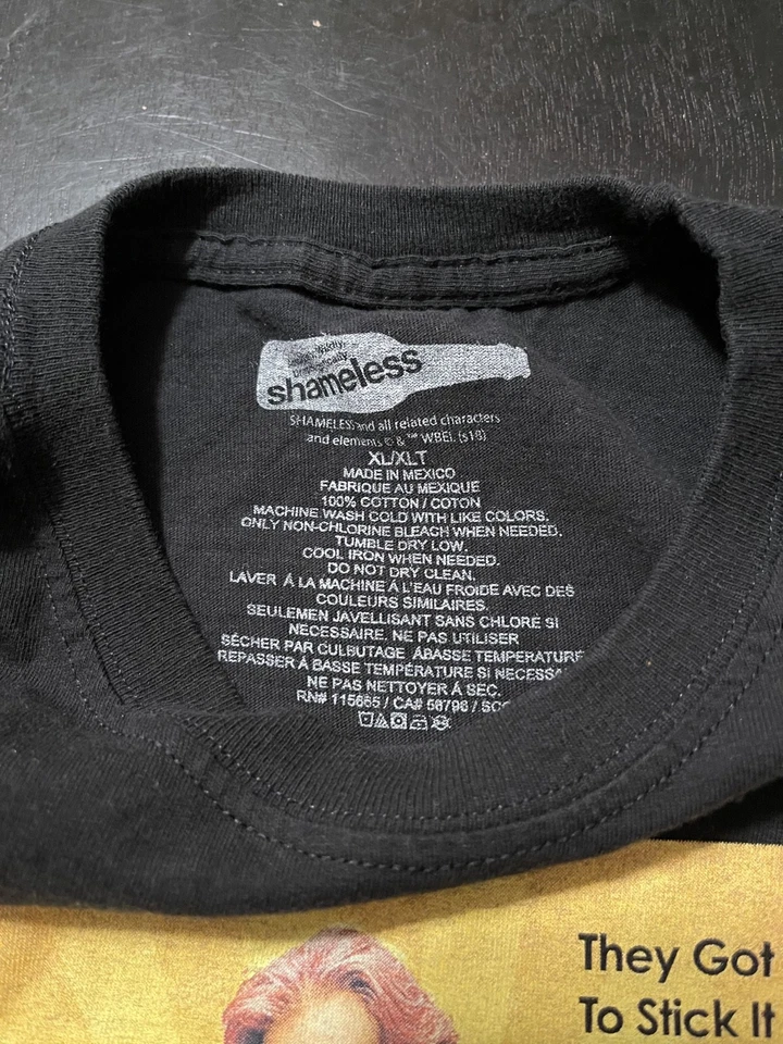 Camiseta Shameless TV Show, Negra, Talla: XL Foto 3 de 4