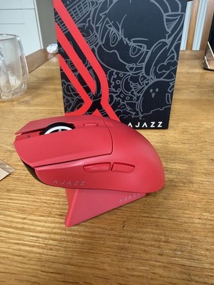 Rot - AJAZZ AJ139 V2 MC Kabellose Maus mit Ladestation Weiß Dreimodi Gaming