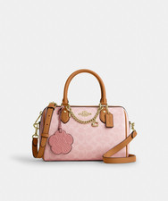 COACH Outlet CEA18 IMPO Rowan Satchel Bag Signature Canvas Powder Pink Bag