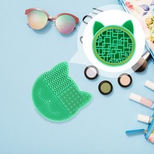  2 In Tappetino Pulizia Pennelli Silicone Detergente Per Da Trucco
