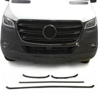 KüHlergrill Leisten Grillleisten FüR Mercedes Sprinter 2018-2020 Chrom Dunkel 4X