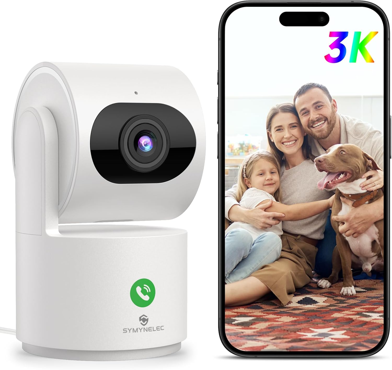 Indoor Security Camera 3K, Smart Baby Monitor/Pet Camera/Home Security with One--image
