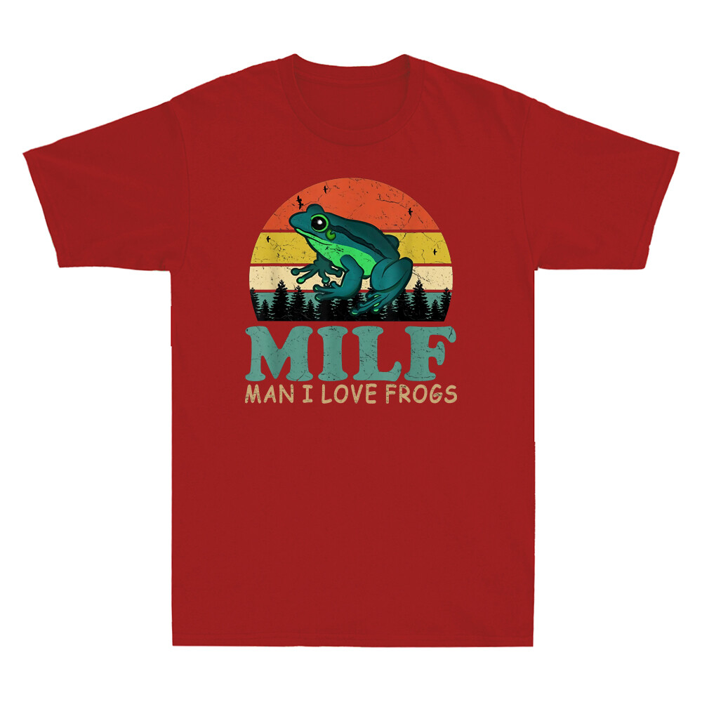 MILF-Man I Love Frogs Anfibio Lovers Funny Frog Tee Retro