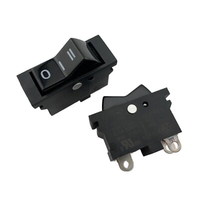 DEFOND DRB-2213 10A 250V 4-Pin 3 Position Switch Black (2 Pieces)