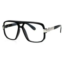 Unisex Clear Lens Glasses Oversized Fashion Square Frame Eyeglasses