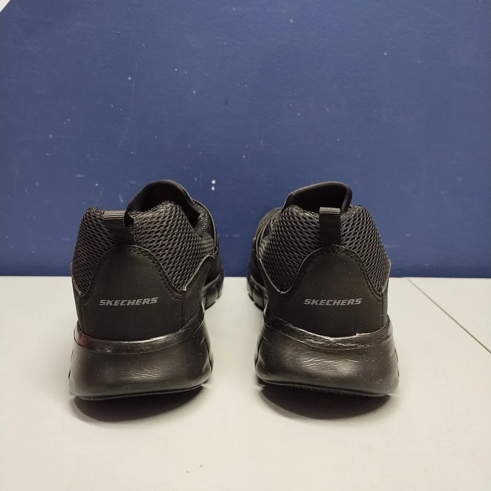 Zapatillas deportivas SKECHERS Loving Life para mujer EE. UU. 11 negras con cordones elásticos de espuma viscoelástica Foto 4 de 4