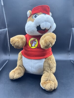 Buc-ee's 12'' Plush Beaver Mascot by JAAG with Shirt and Cap Bucees Stuffed Toy