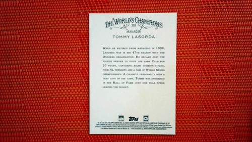 2021 Topps Allen & Ginter Hot Box Silver Foil SP #303 Tommy Lasorda - Picture 2 of 2