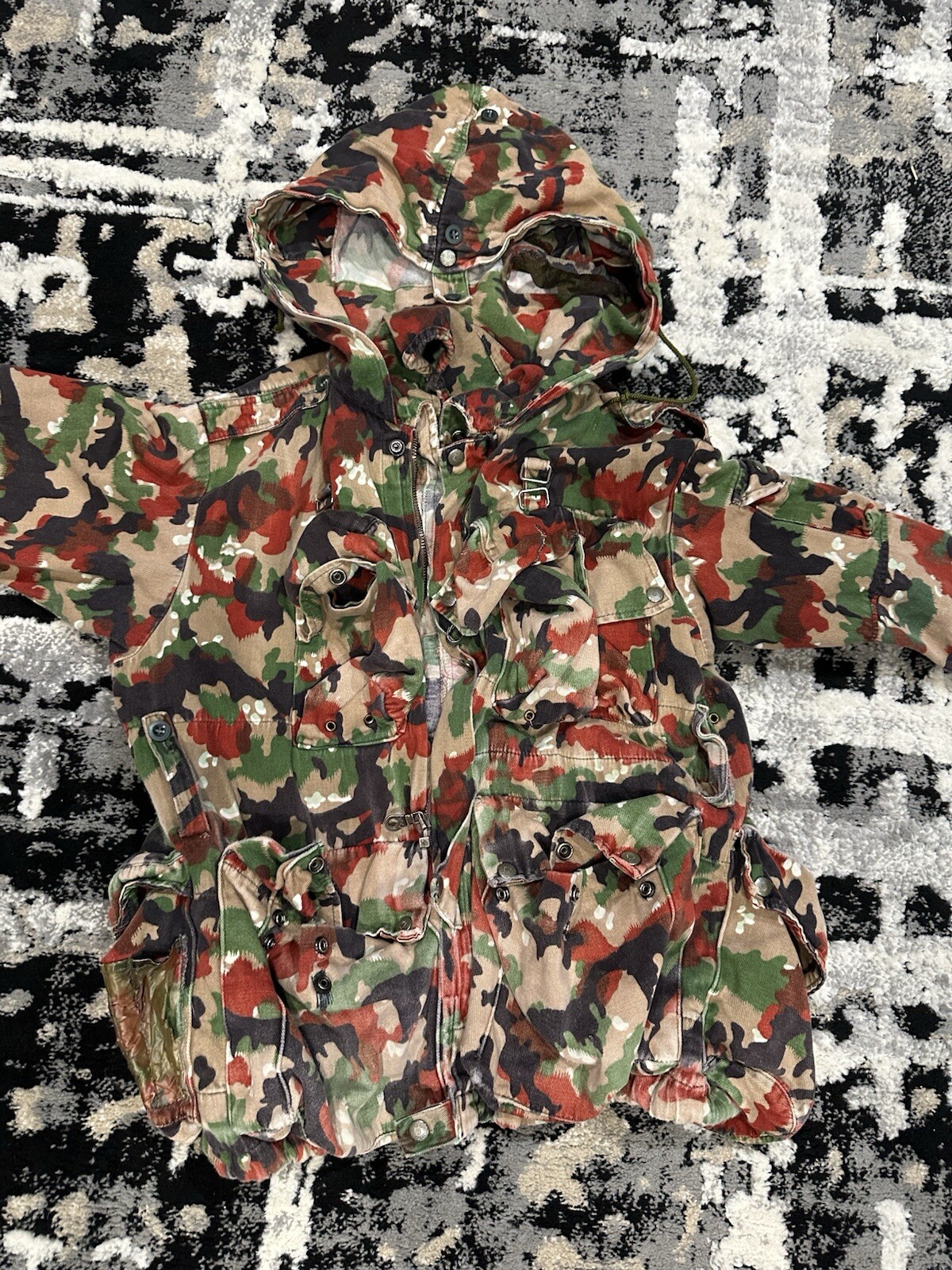 German Military Alpenflage Multifunctional Coat & Bag Size 52